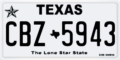 TX license plate CBZ5943