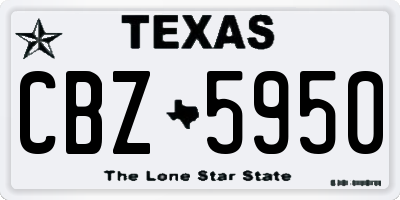 TX license plate CBZ5950