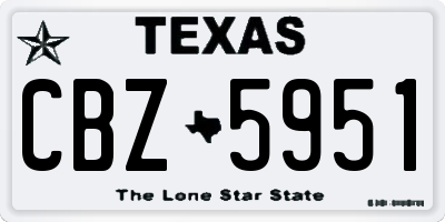 TX license plate CBZ5951