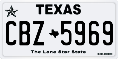 TX license plate CBZ5969