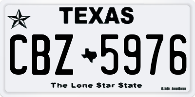 TX license plate CBZ5976