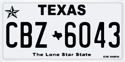 TX license plate CBZ6043