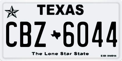 TX license plate CBZ6044