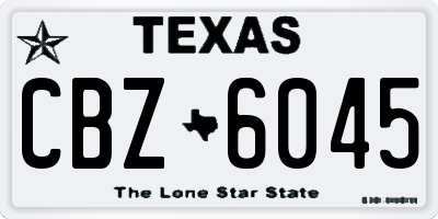 TX license plate CBZ6045