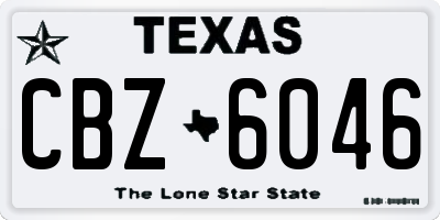 TX license plate CBZ6046