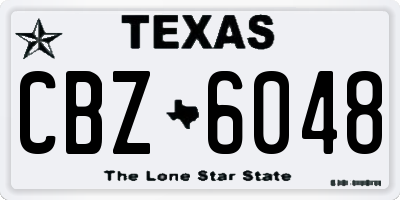 TX license plate CBZ6048
