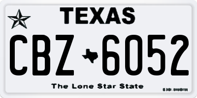 TX license plate CBZ6052