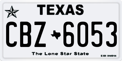 TX license plate CBZ6053