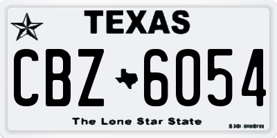 TX license plate CBZ6054