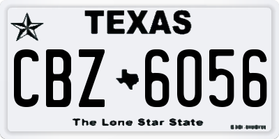 TX license plate CBZ6056