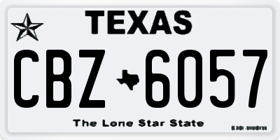 TX license plate CBZ6057