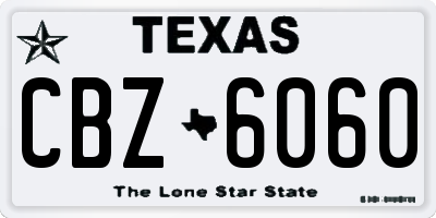 TX license plate CBZ6060