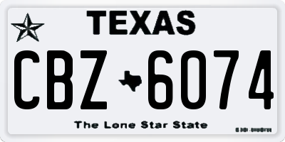 TX license plate CBZ6074