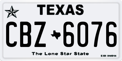 TX license plate CBZ6076