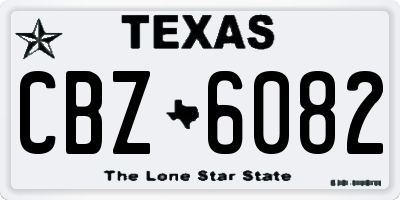 TX license plate CBZ6082