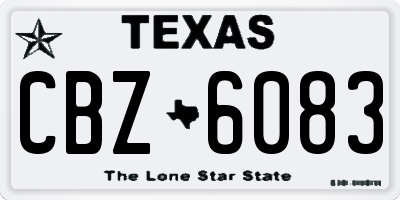 TX license plate CBZ6083