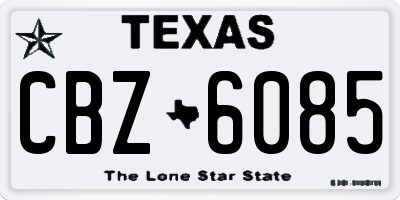 TX license plate CBZ6085