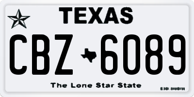 TX license plate CBZ6089
