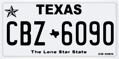 TX license plate CBZ6090
