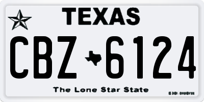 TX license plate CBZ6124
