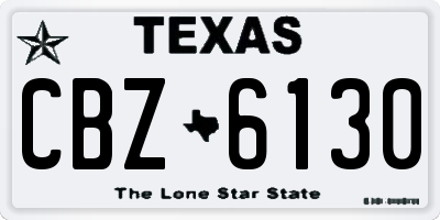 TX license plate CBZ6130