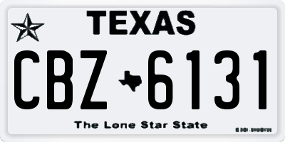 TX license plate CBZ6131