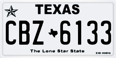 TX license plate CBZ6133