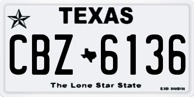 TX license plate CBZ6136