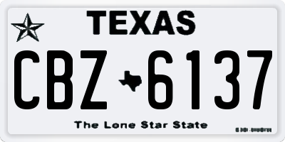 TX license plate CBZ6137