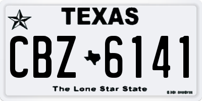 TX license plate CBZ6141