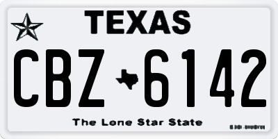 TX license plate CBZ6142