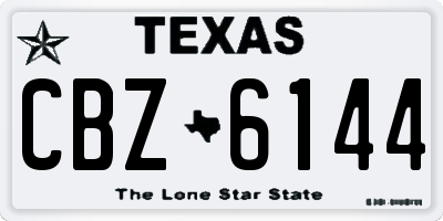 TX license plate CBZ6144