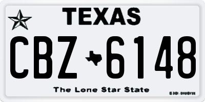TX license plate CBZ6148