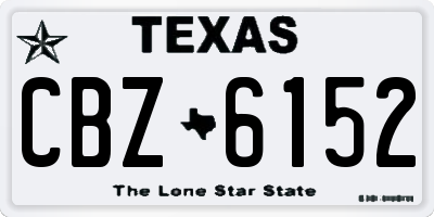 TX license plate CBZ6152