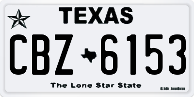 TX license plate CBZ6153