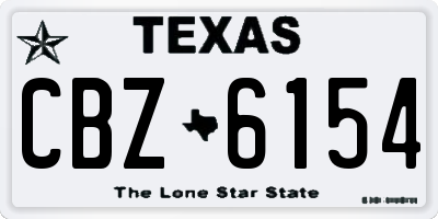 TX license plate CBZ6154