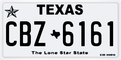 TX license plate CBZ6161