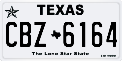 TX license plate CBZ6164