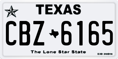 TX license plate CBZ6165
