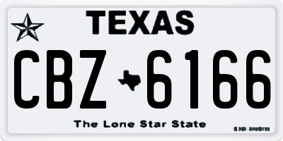 TX license plate CBZ6166