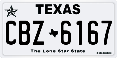 TX license plate CBZ6167