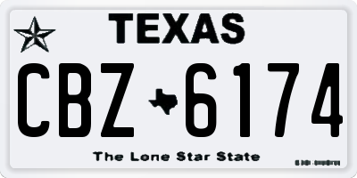 TX license plate CBZ6174