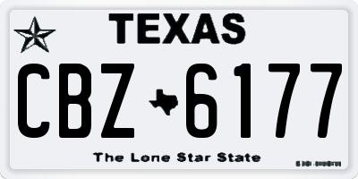 TX license plate CBZ6177