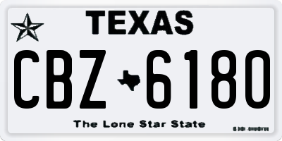 TX license plate CBZ6180