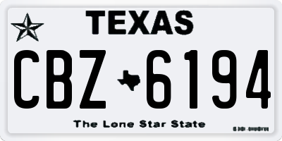 TX license plate CBZ6194