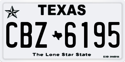 TX license plate CBZ6195
