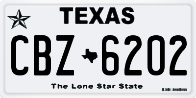TX license plate CBZ6202