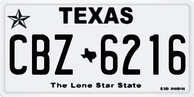 TX license plate CBZ6216