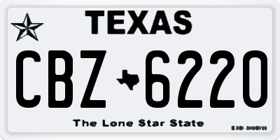 TX license plate CBZ6220
