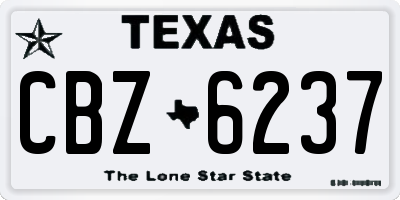 TX license plate CBZ6237